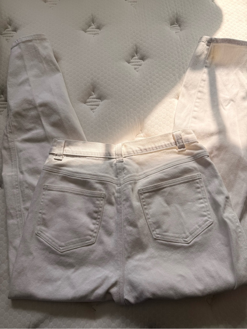Denim&Co white High-Rise Women's Jeans